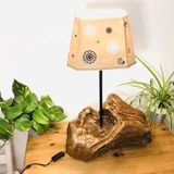 Lampe aus Treibholz Baumstamm Besondere Leuchte Natur - KreaFreiKunst