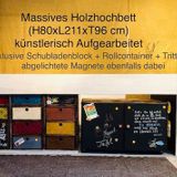 Massives Holzhochbett im Shabby Stil - Kreative Möbel KreaFreiKunst