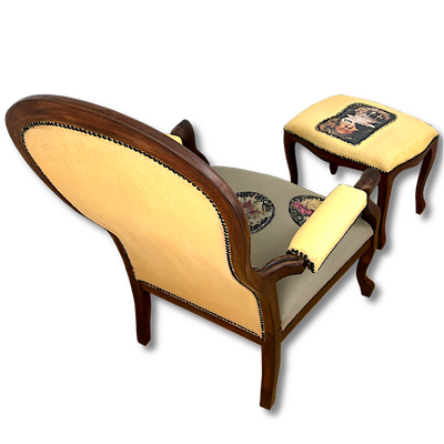 Alter Sessel neu gestrichen - Sessel Bemalen - Kreative Möbel Aufarbeitung KreaFreiKunst by TLN