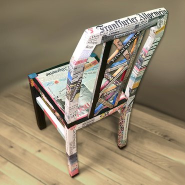 Kunstvoller Stuhl im News Design - KreaFreiKunst Neue Einrichtung Januar 2020