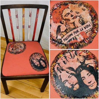Retro Stuhl aufgepeppt - Kreative Möbel Renovierung KreafreiKunst